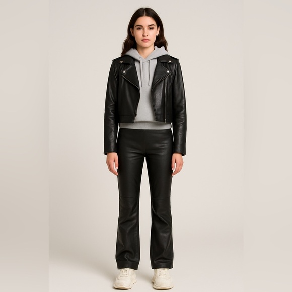 Danier leather vintage high rise crop pants - Picture 3 of 11